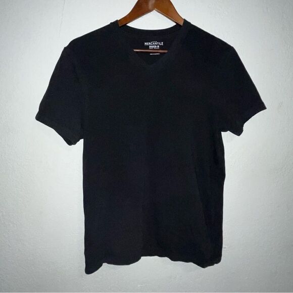 Women's J. Crew Mercantile Black V-Neck T-Shirt - Picture 2 of 7